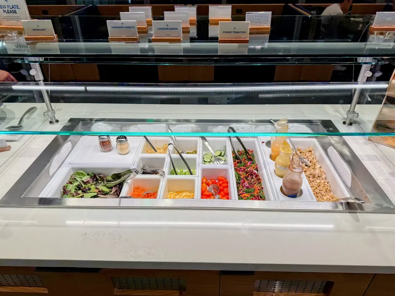 Alaska Airlines Lounge SFO Salad Bar