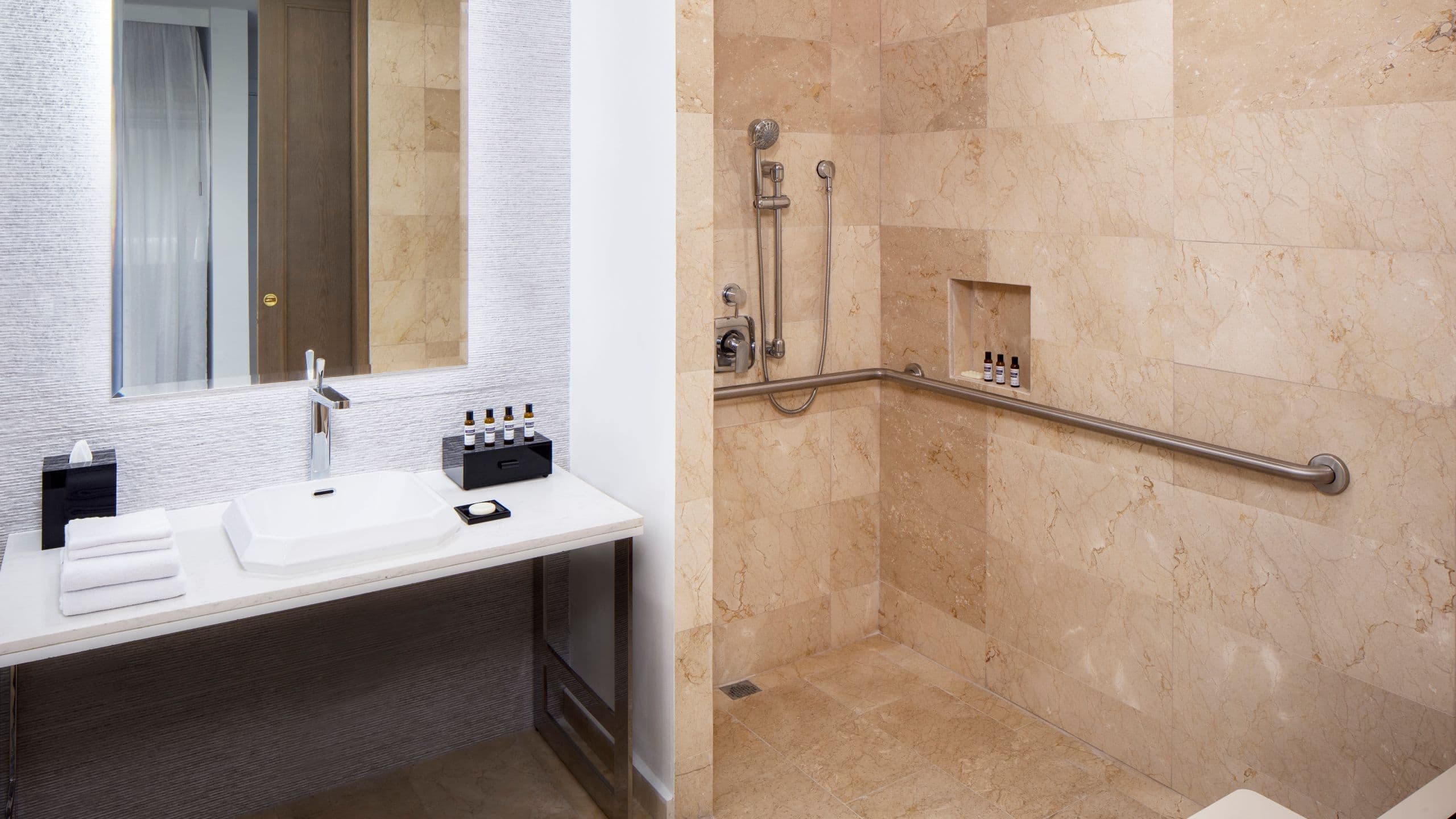 2 Double Beds with Accessible Roll-in Shower - Image 3