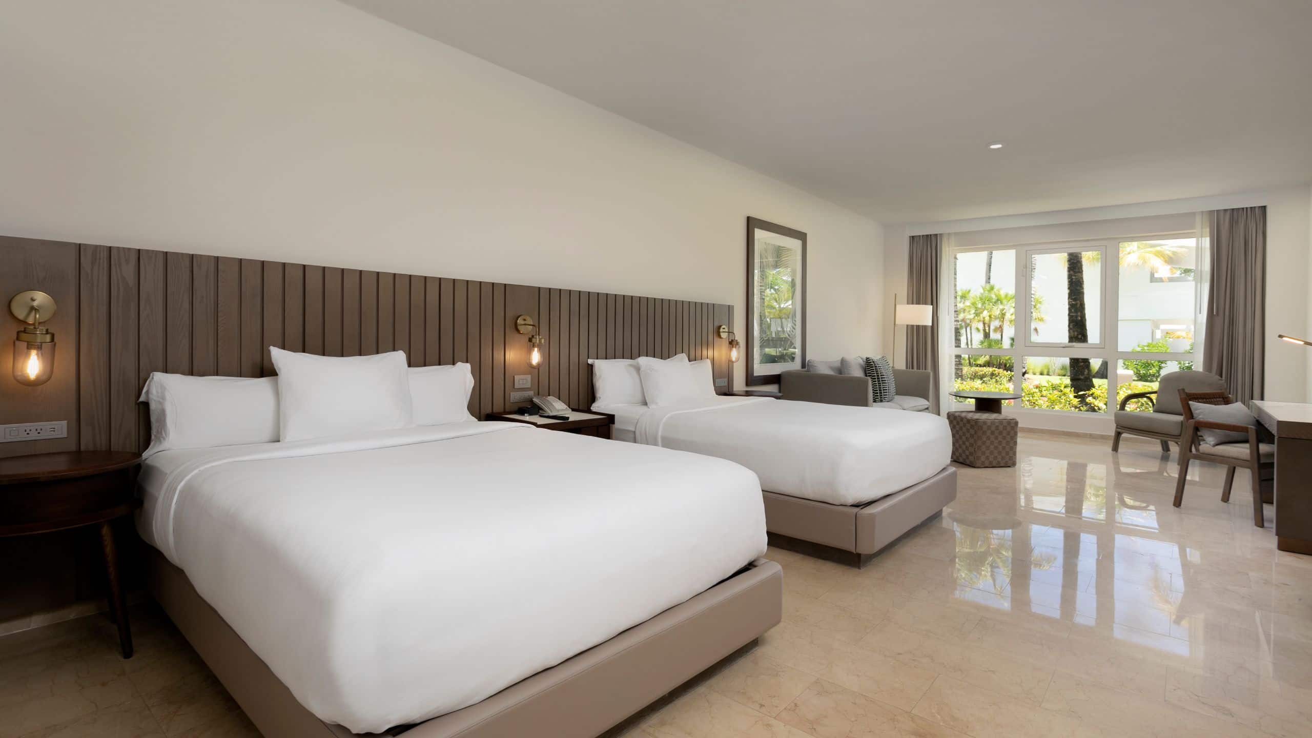 2 Double Beds with Accessible Roll-in Shower - Image 1