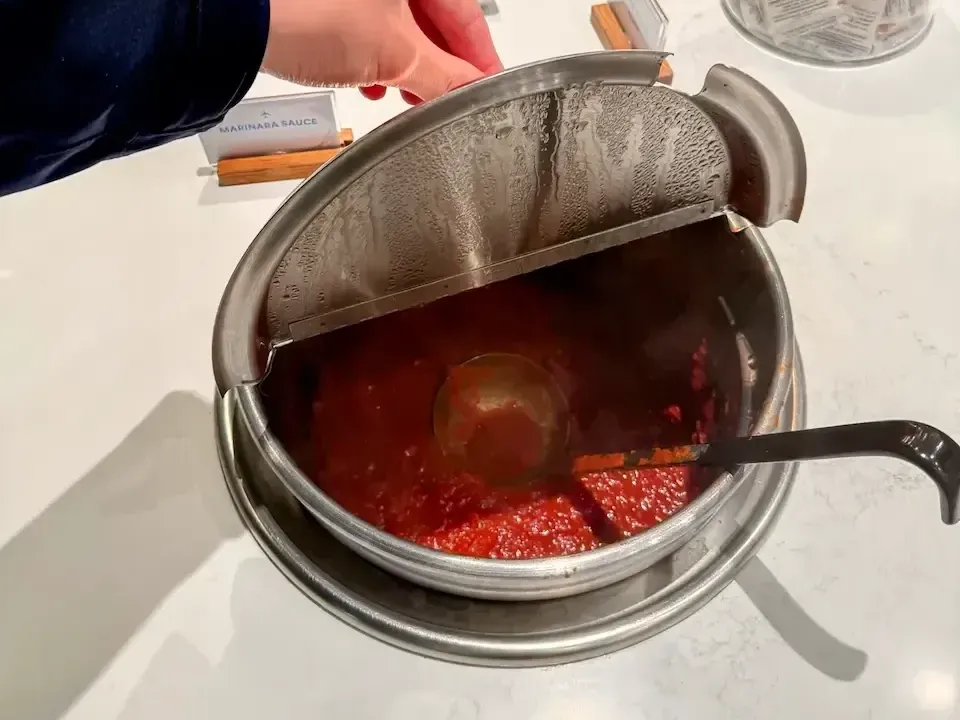 Alaska Airlines Lounge SFO Hot Bar Italian Meatball