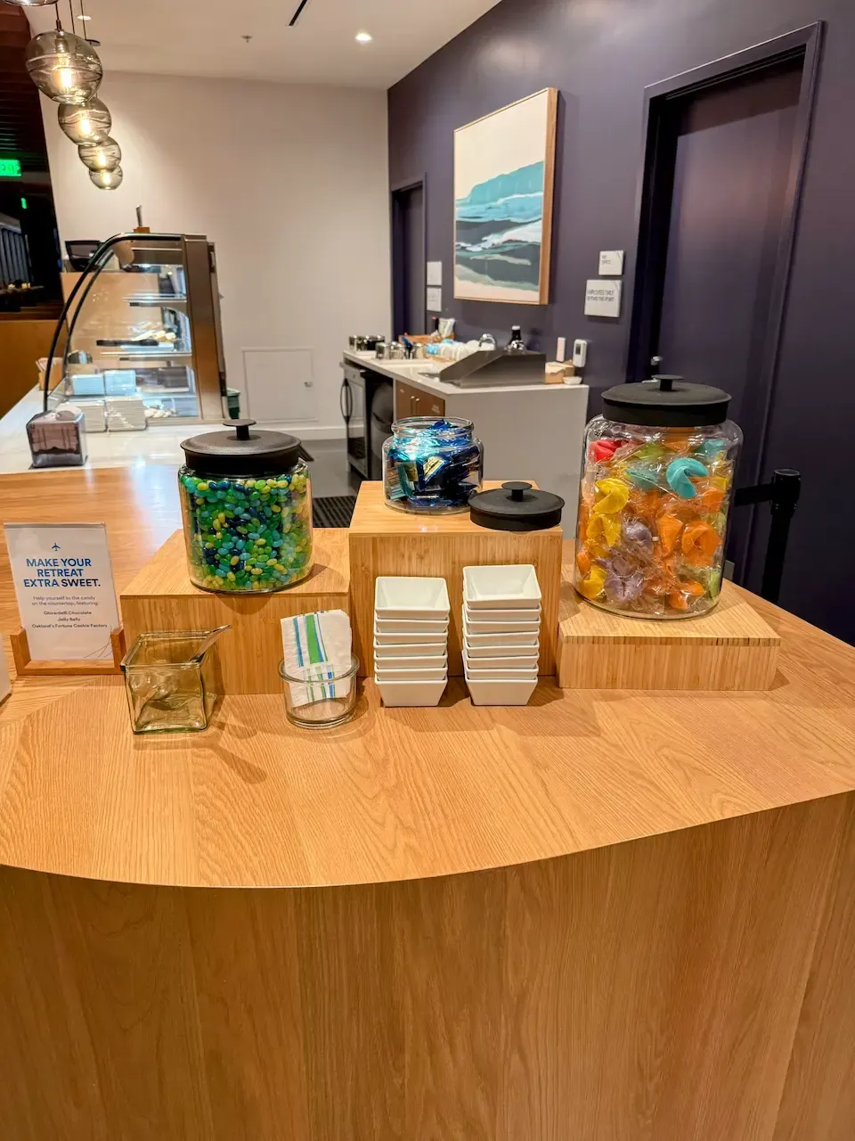 Alaska Airlines Lounge SFO Candies